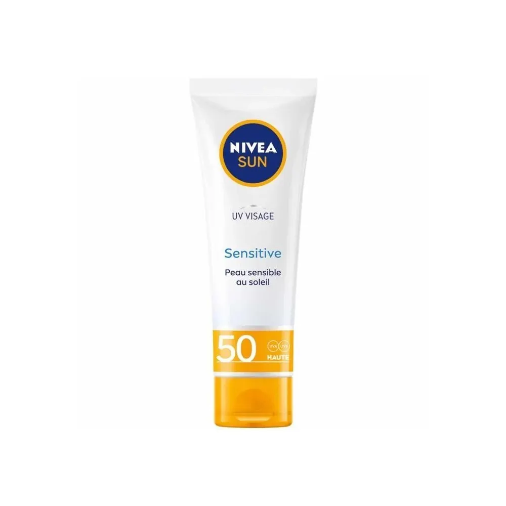 NIVEA Sun UV Face Sensitive SPF50 كريم شمسي 50 مل