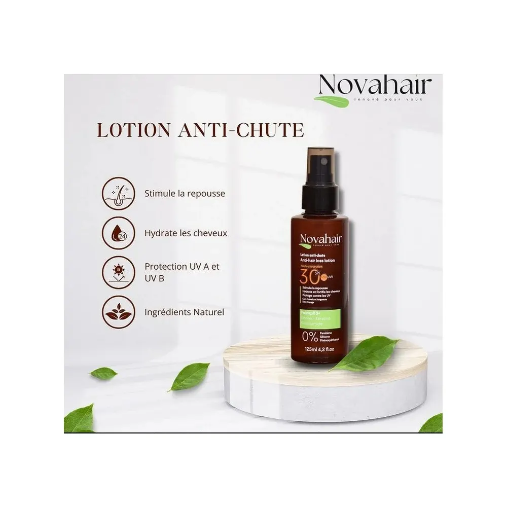 NOVAHAIR Lotion Capillaire Anti Chute Spf30 125ml