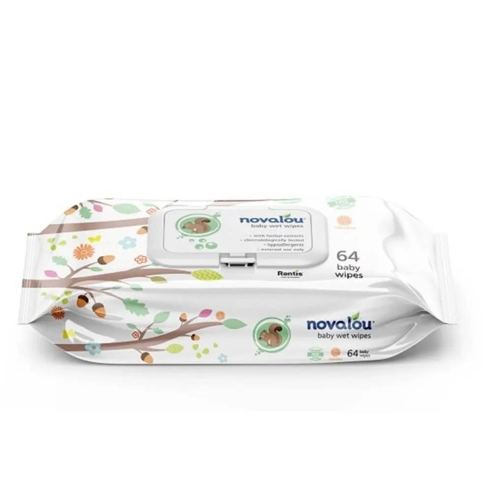 NOVALOU BABY مناديل مبللة 64 قطعة