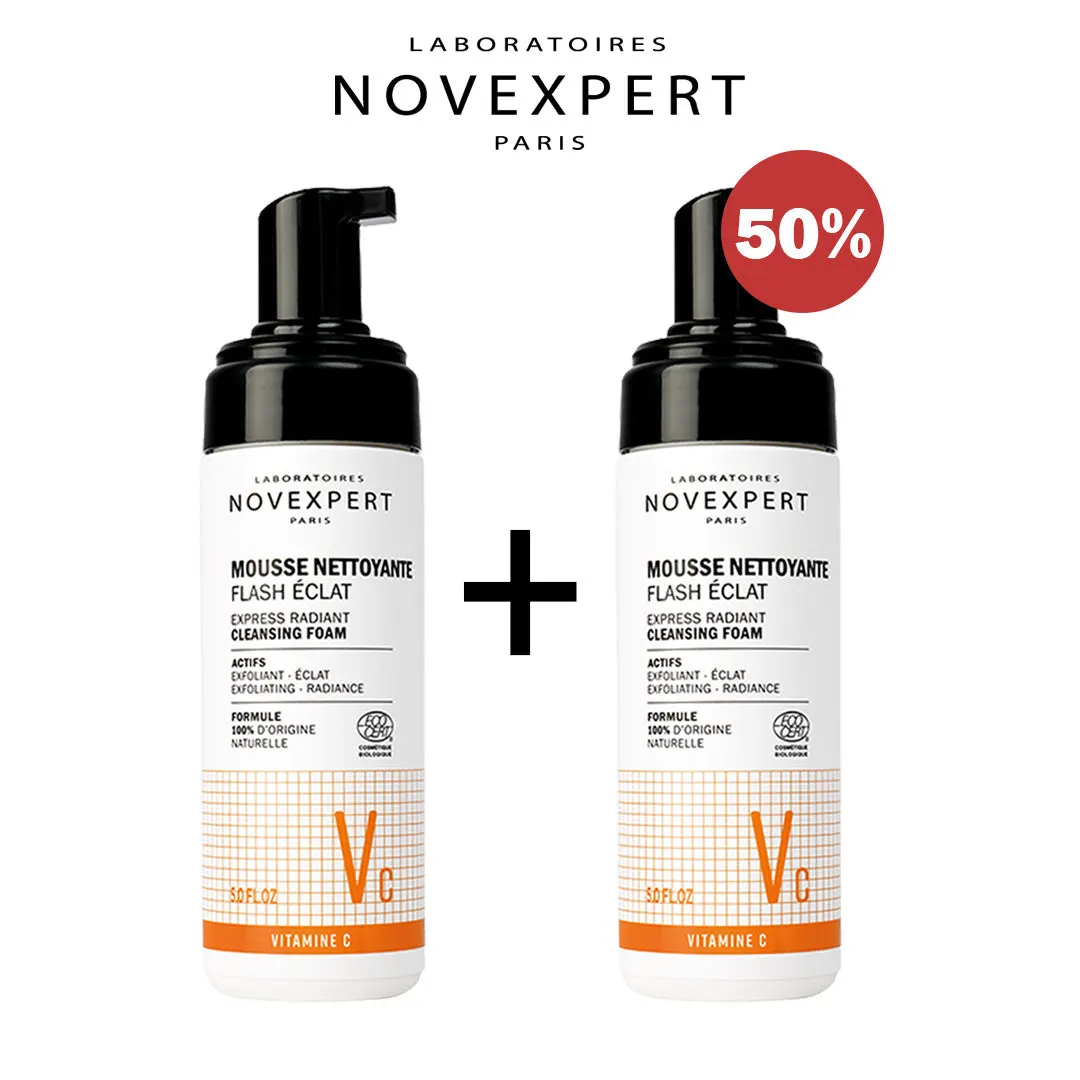NOVEXPERT Duo Vitamine C Flash Eclat رغوة منظفة 150 مل × 2