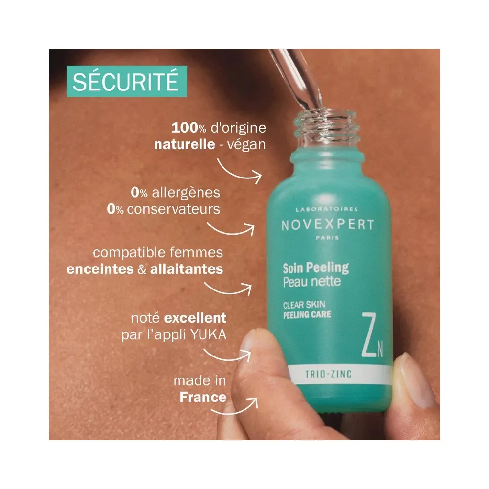 NOVEXPERT TRIO ZINC PEELING ANTI IMPERFECTIONS CLEAR 30 ML