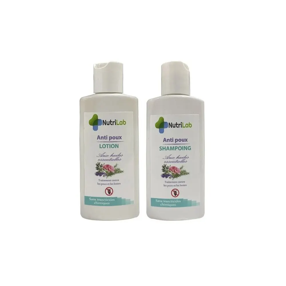 Nutrilab anti poux lotion et shampoing 125ml pack 2en1