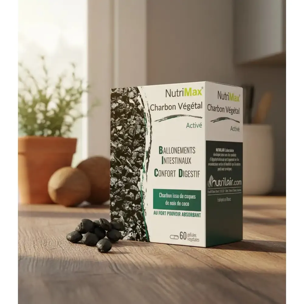 NUTRIMAX CHARBON VEGETAL ACTIVE 60 gelules