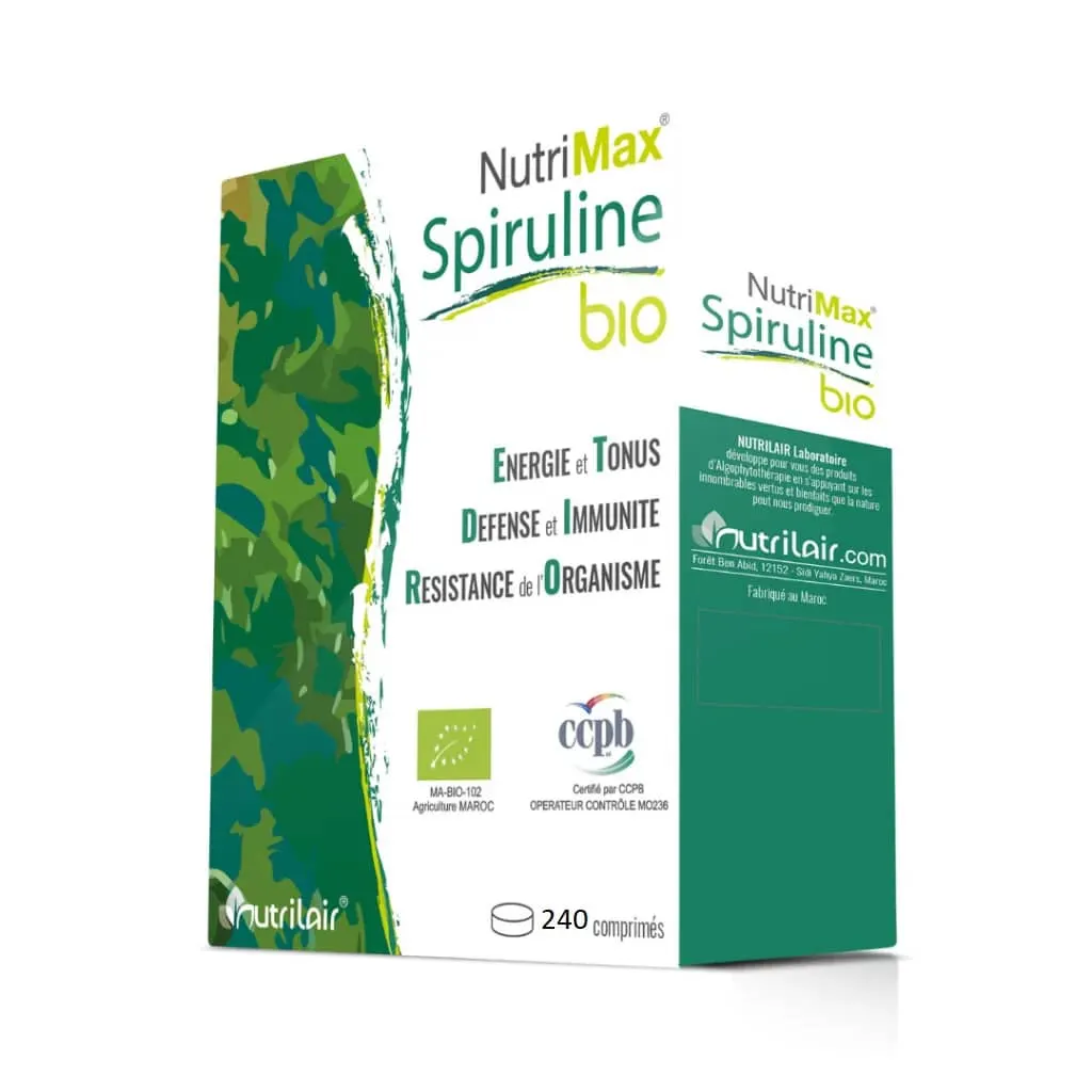 Nutrimax Spiruline Bio – 240 Comprimés