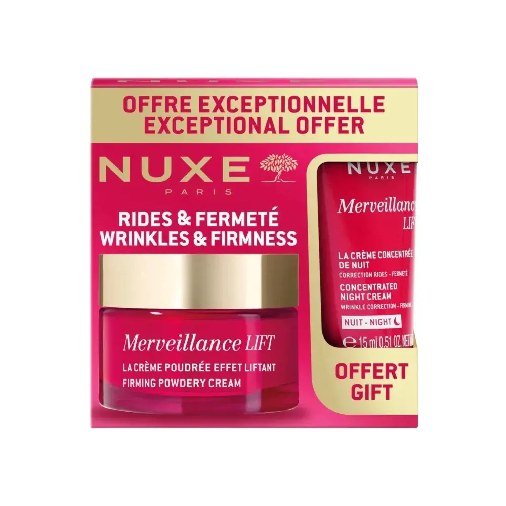 NUXE Merveillance Lift كريم بودرة بتأثير الشد 50 مل = كريم مركز 15 مل هدية