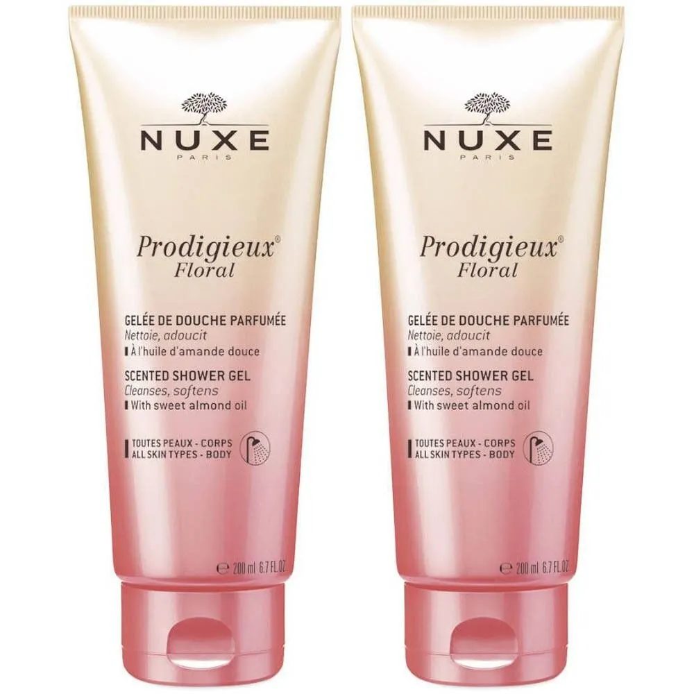 NUXE ثنائي Prodigieux Floral جل استحمام ناعم 200 مل × 2