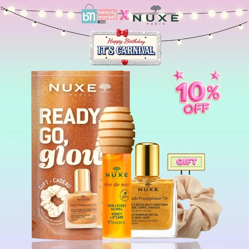 NUXE مجموعة Ready, Go, Glow - منتجان = منتج مفضل هدية