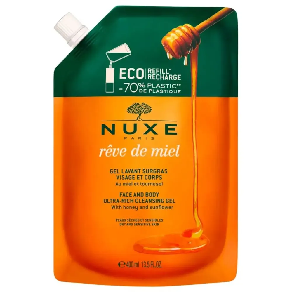 NUXE Rêve de Miel جل منظف فائق الدهون للوجه والجسم 400 مل