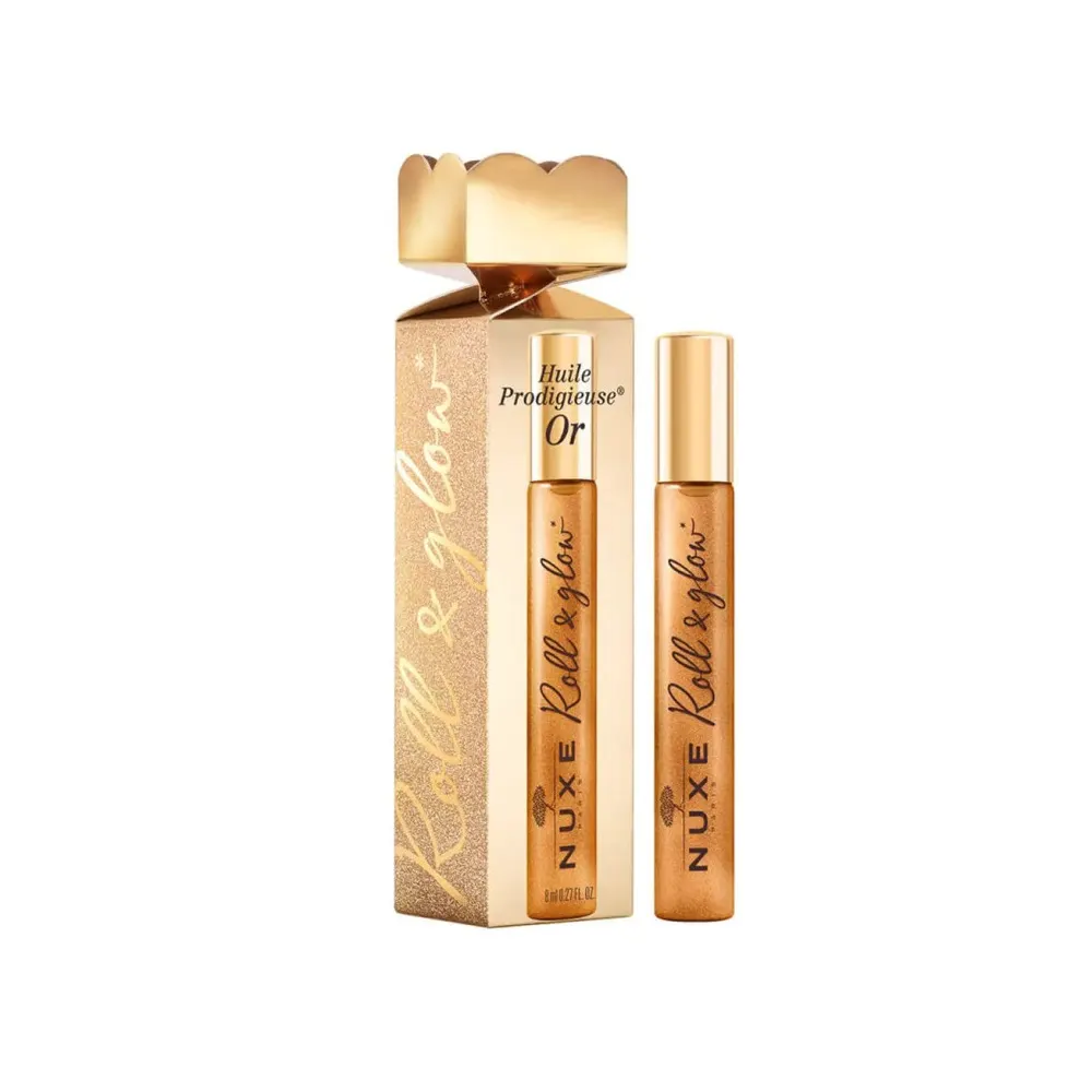 NUXE ROLL AND GLOW HUILE PRODIGIEUSE الذهبي FLORALE 8 مل
