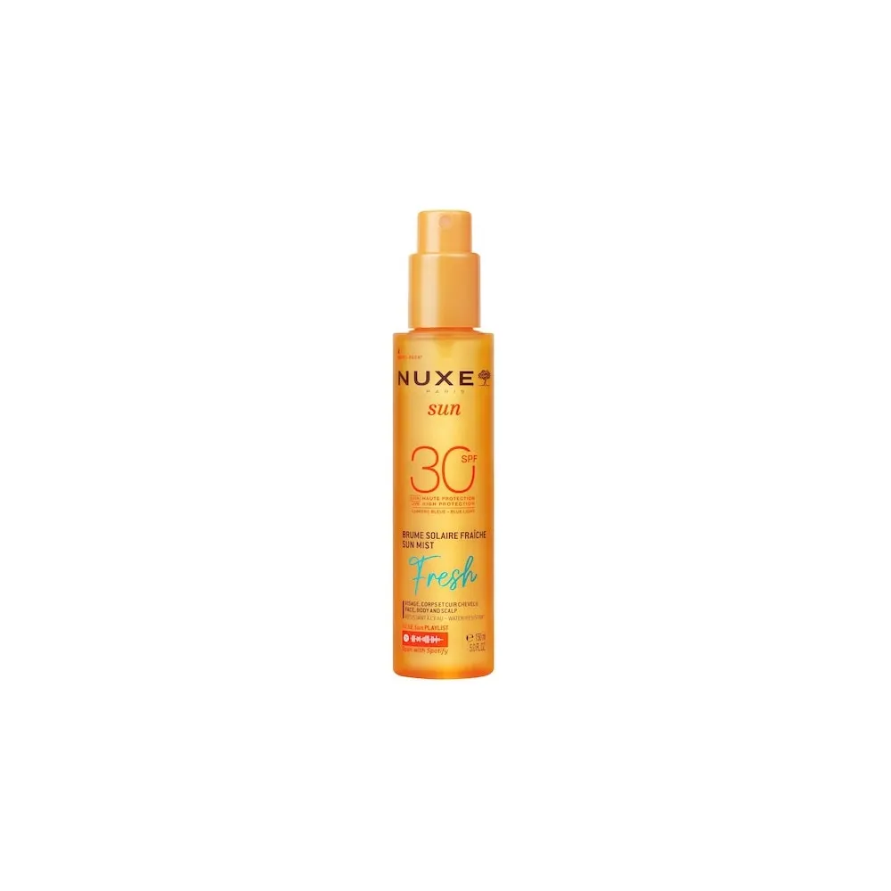 Nuxe Sun Brume Solaire Fraîche SPF30 150ml + Nuxe Sun Huile Lactée Capillaire Protectrice Hydratante 100ml = Sac + Serviette Sèche Offerte