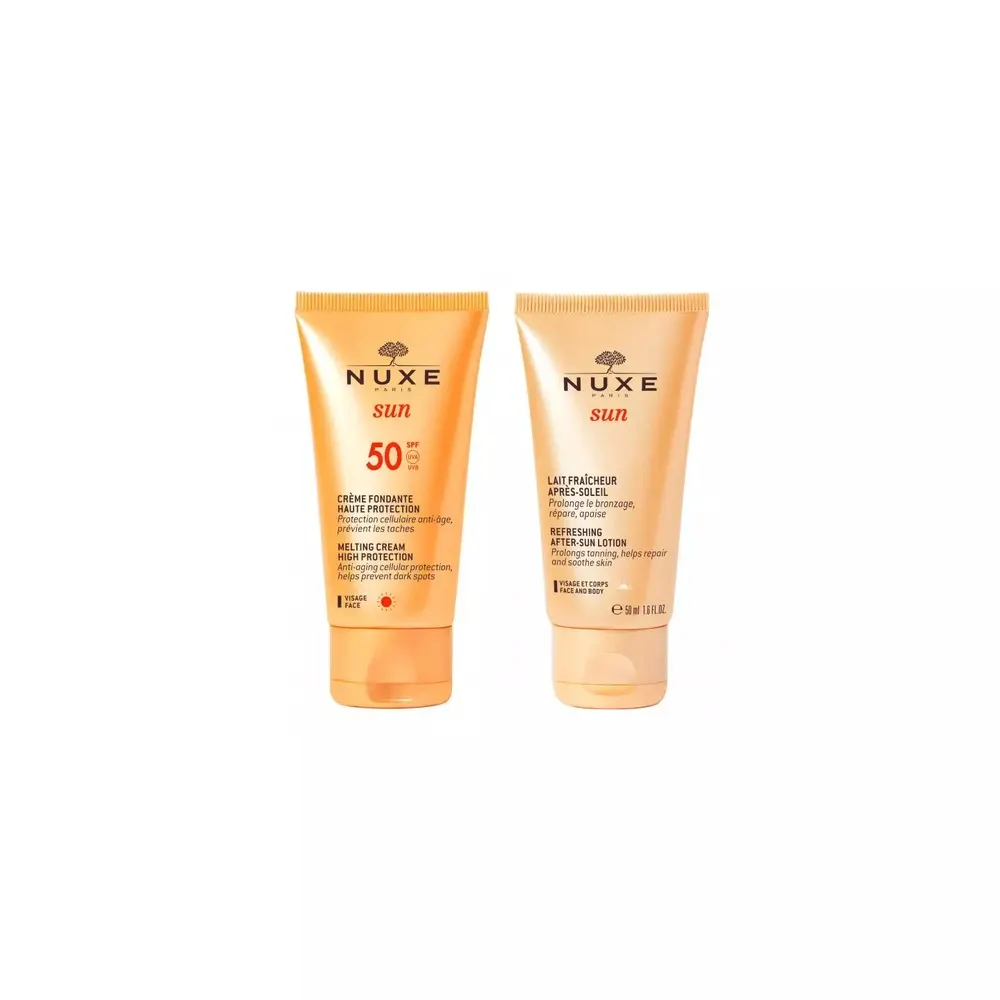 Nuxe Sun Crème fondante SPF50 50ml = Lait fraîcheur après-soleil 50ml Offert