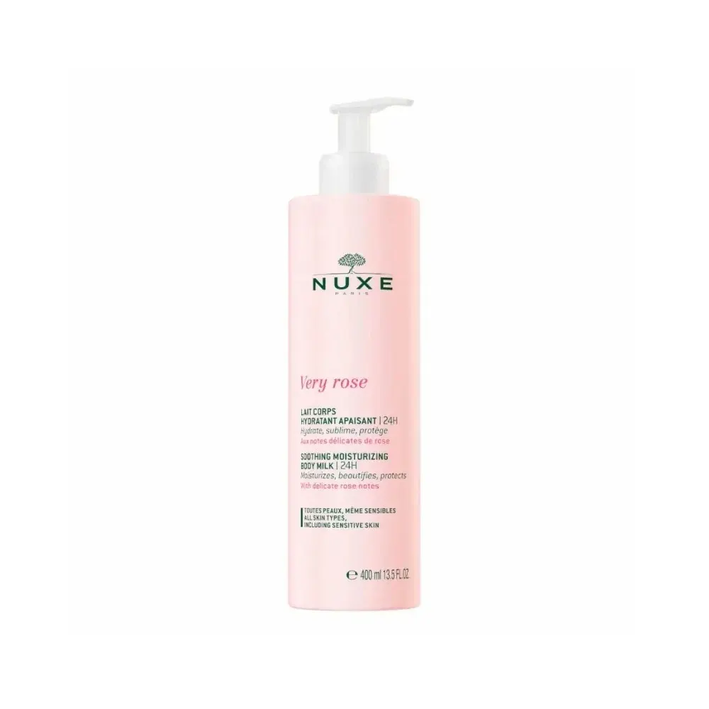 NUXE VERY ROSE حليب الجسم المرطب والمهدئ 24 ساعة 400 مل