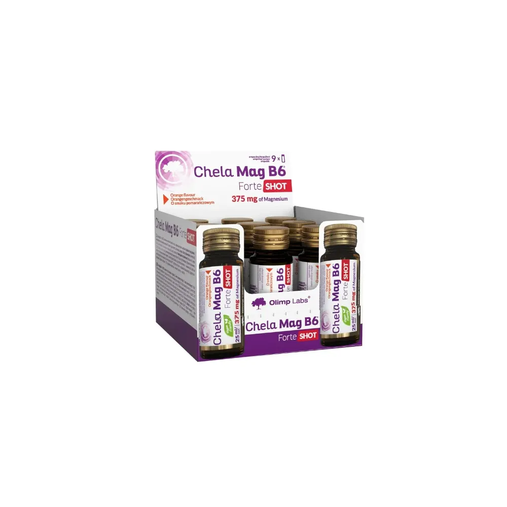 OLIMP LABS CHELA MAG B6 FORTE SHOT برتقال 9 × 25 مل شوت