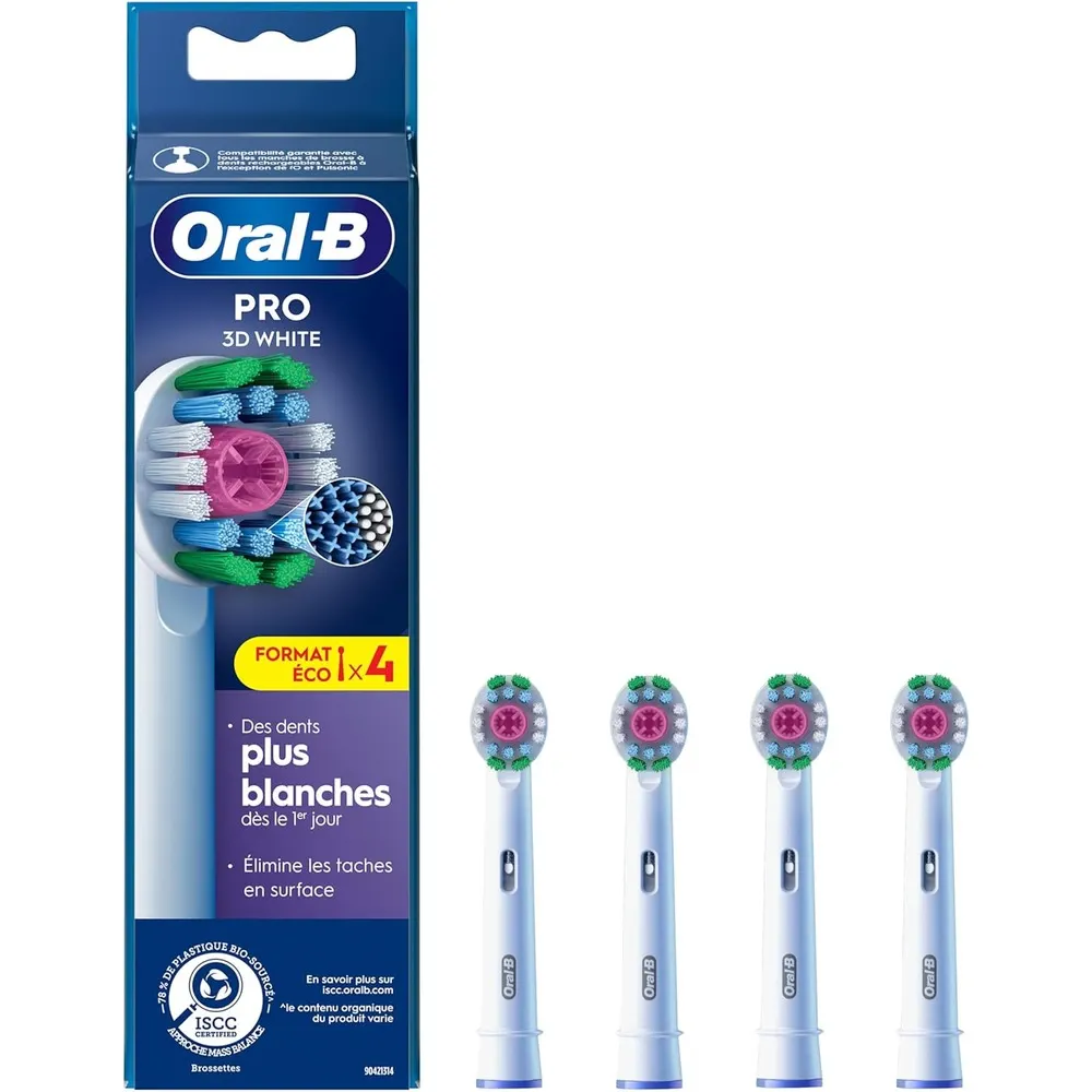 ORAL-B 2 RECHARGES POUR BROSSE ELECTRIQUE 3D White