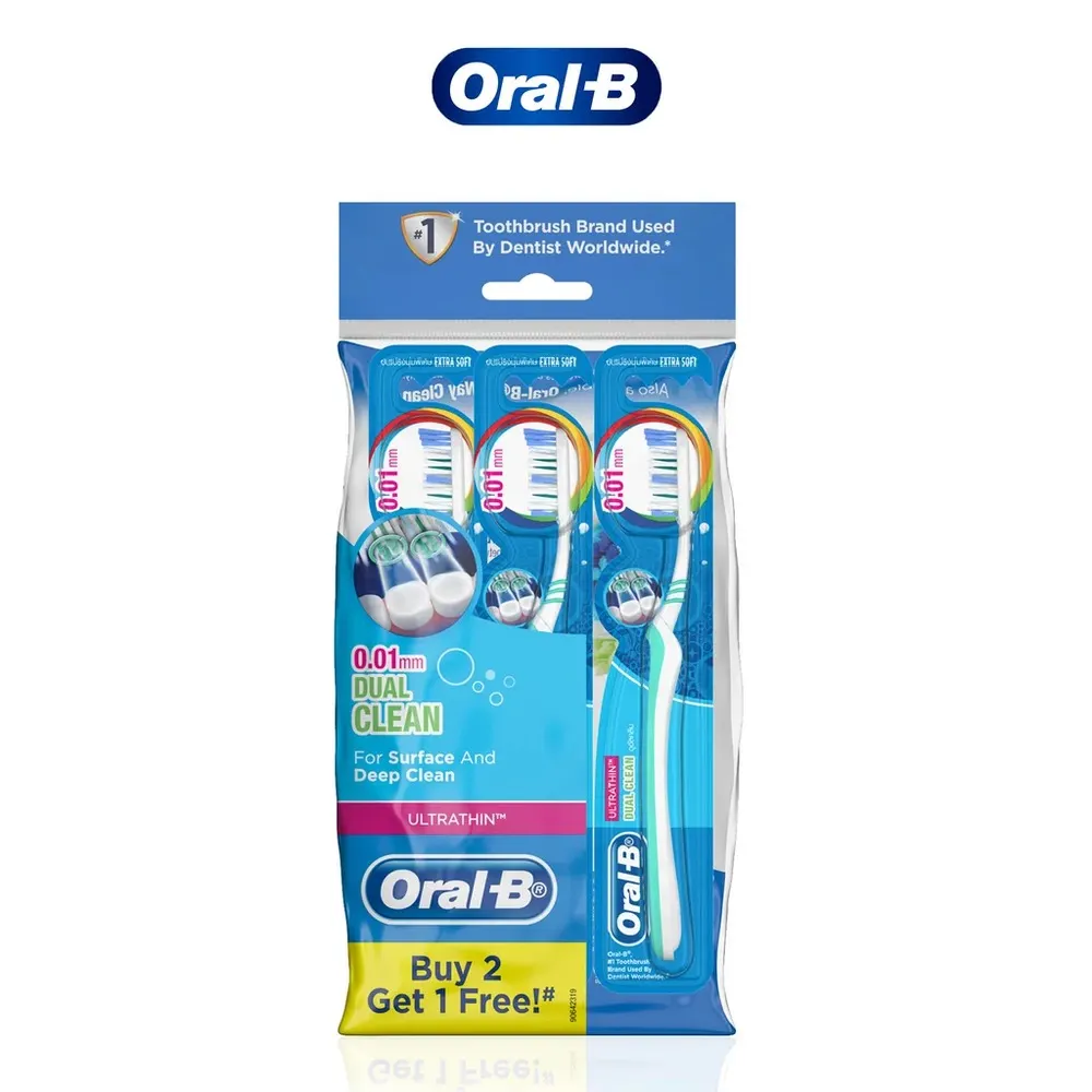 Oral-B فرشاة أسنان يدوية Ultrathin 2+1