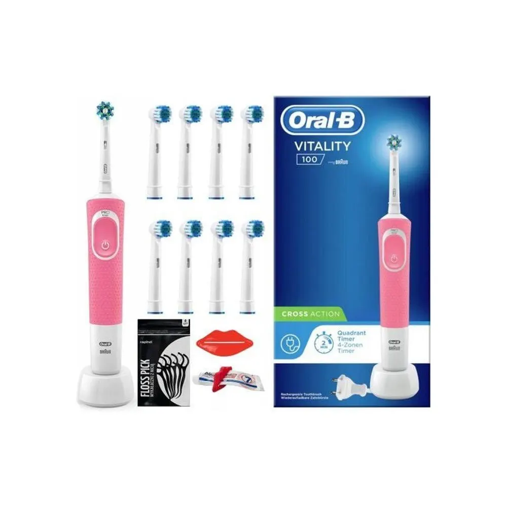 ORAL B VITALITY 100 فرشاة أسنان وردية