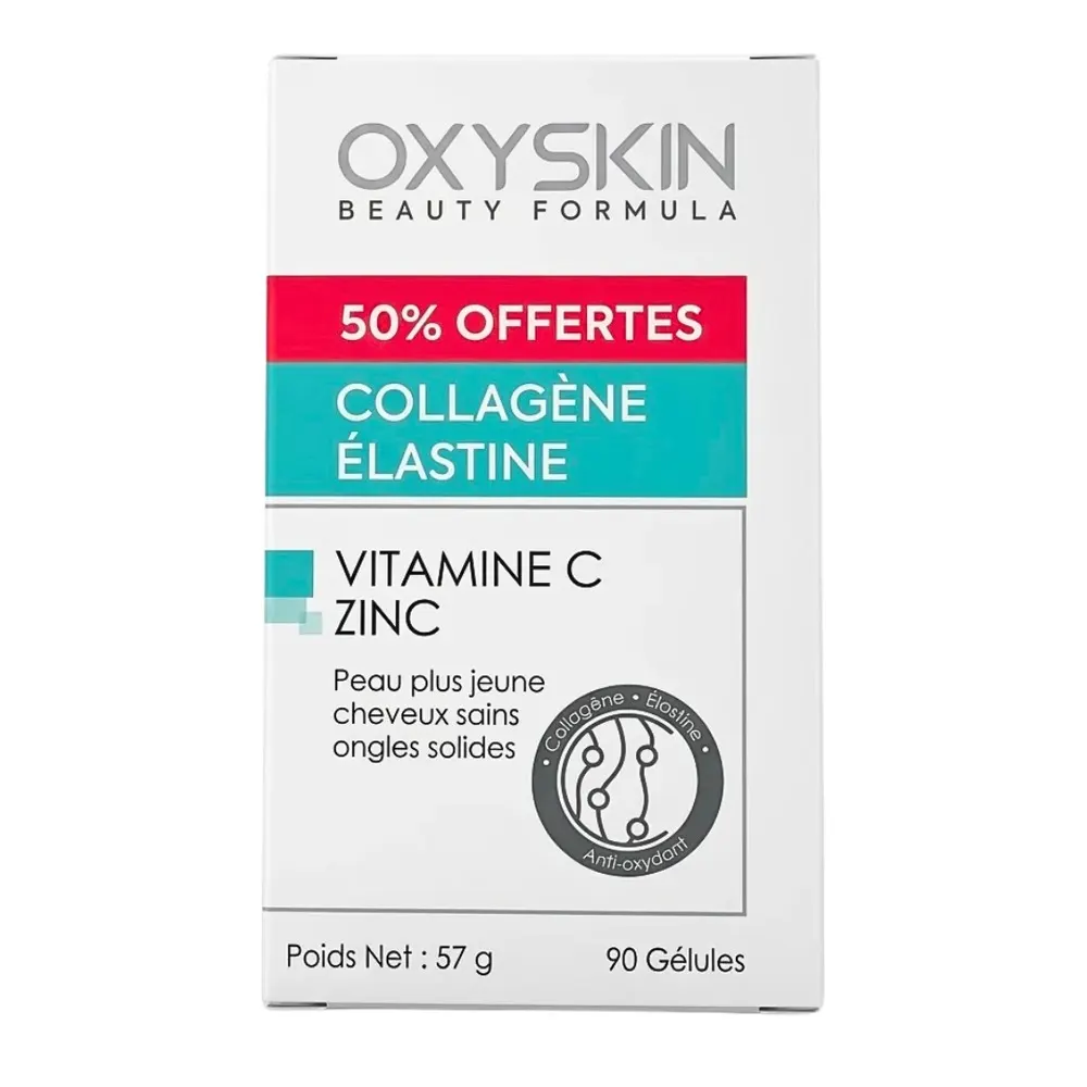 OXYSKIN كولاجين وإيلاستين 90 كبسولة - 50% هدية