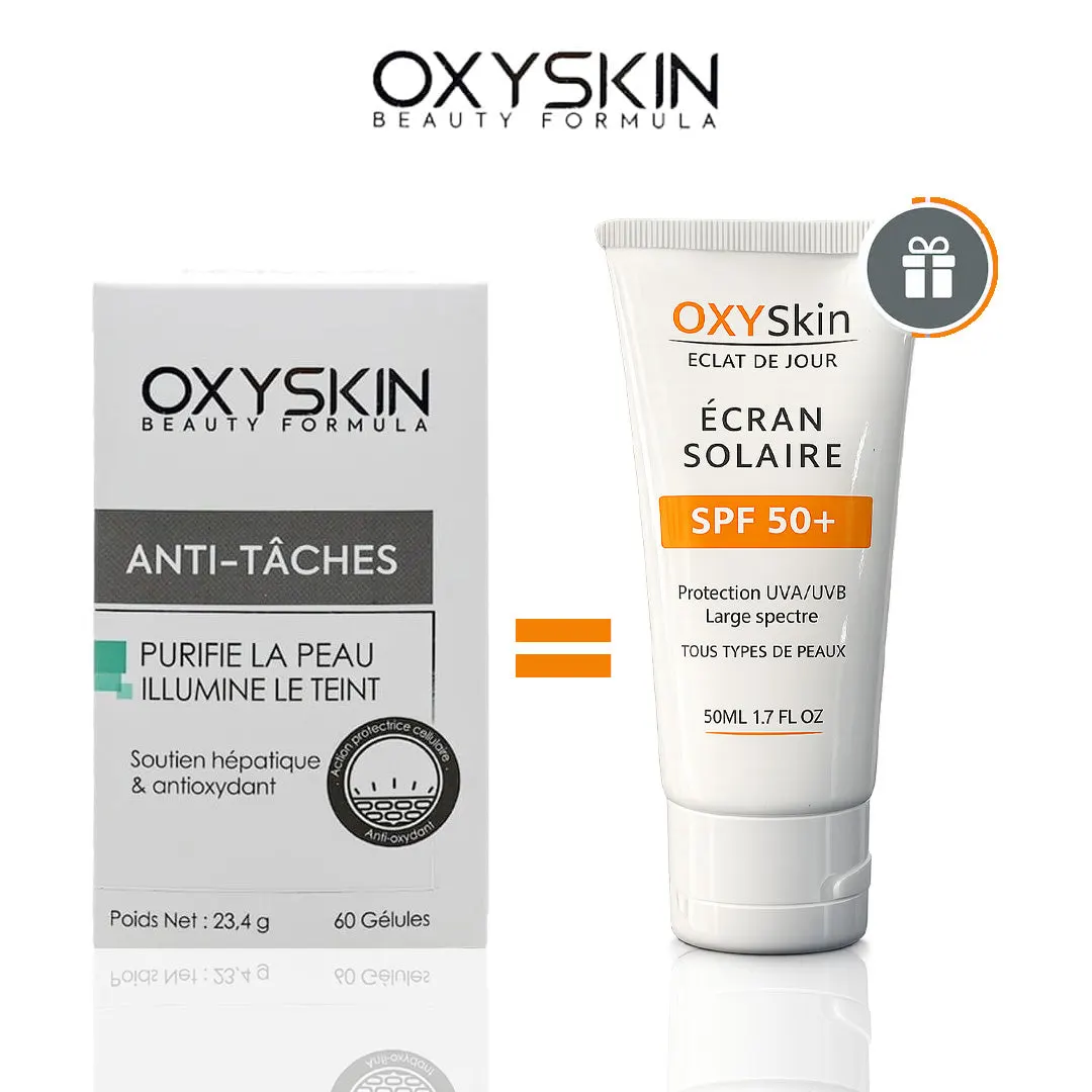 Oxyskin Eclat Anti-Taches 60 كبسولة = واقٍ شمسي SPF 50+ هدية