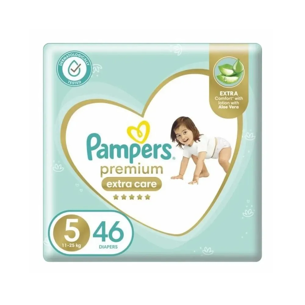 PAMPERS Couches Premium Care Taille 5 (11-25kg) - 46 unités