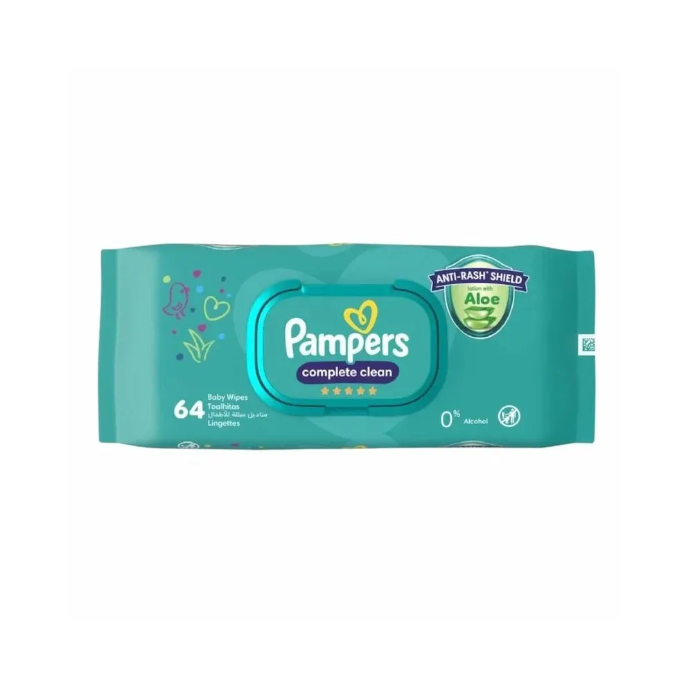 Pampers Lingettes bébé Aloe Vera 64 unités