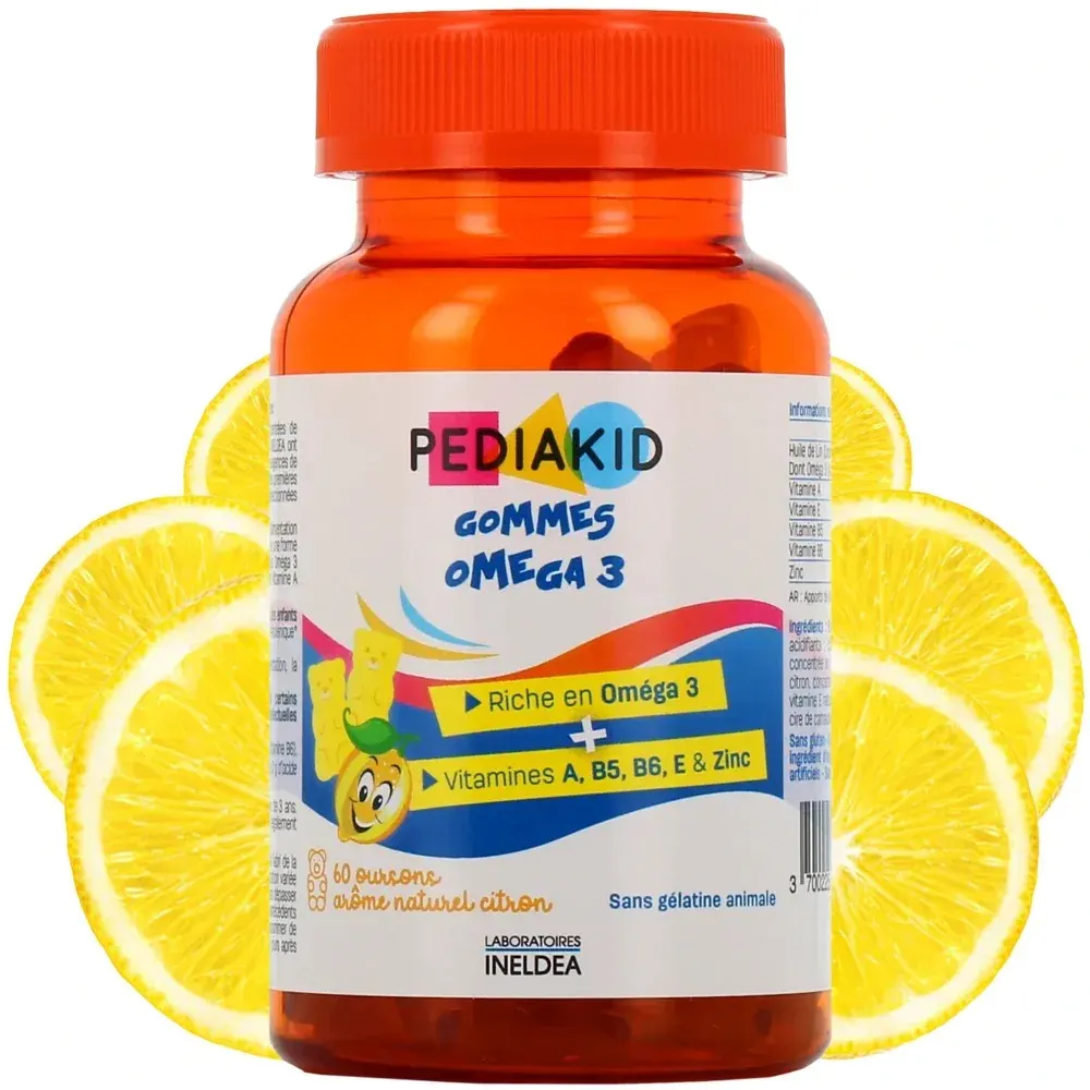 Pediakid علكات أوميغا 3 60 علكة