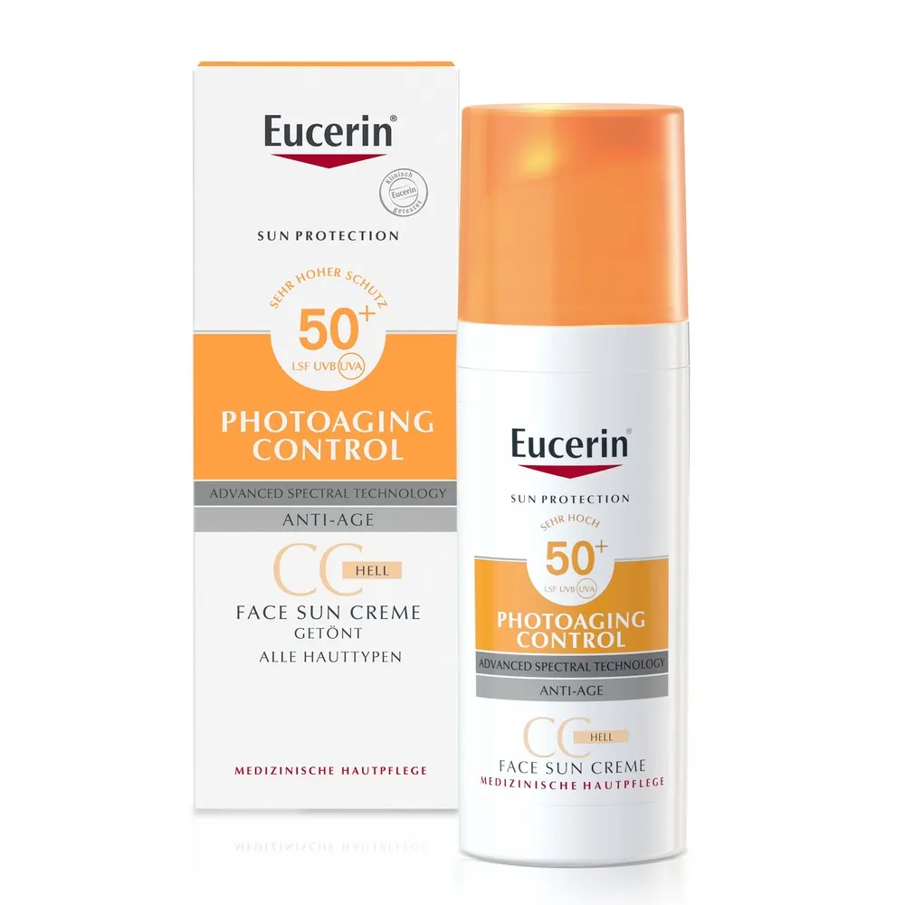 Eucerin كريم الحماية من الشمس PhotoAging Control CC Medium Tinted Cream SPF 50+ 50 مل