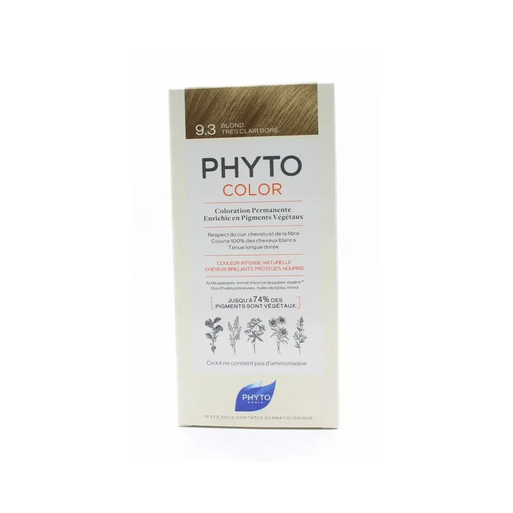 PHYTO COLOR KIT COLORATION 9.3 BLOND TRES CLAIR DORE
