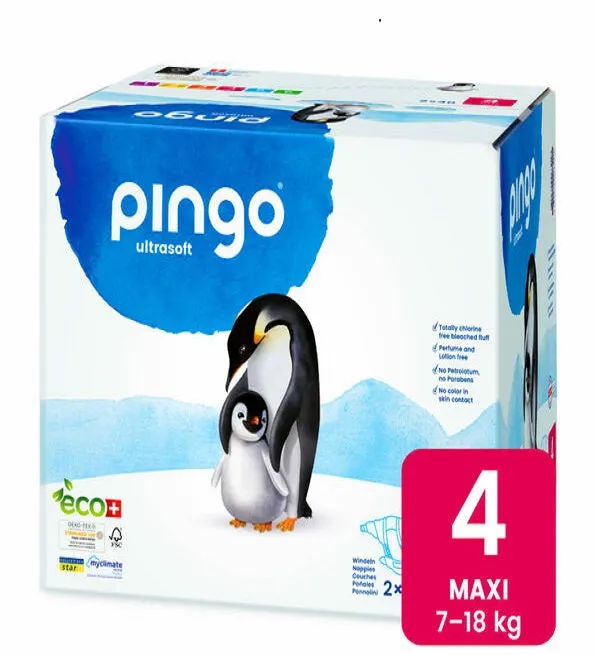 Pingo حفاضات Maxi المقاس 4 (7-18 كغ) 2×40 قطعة