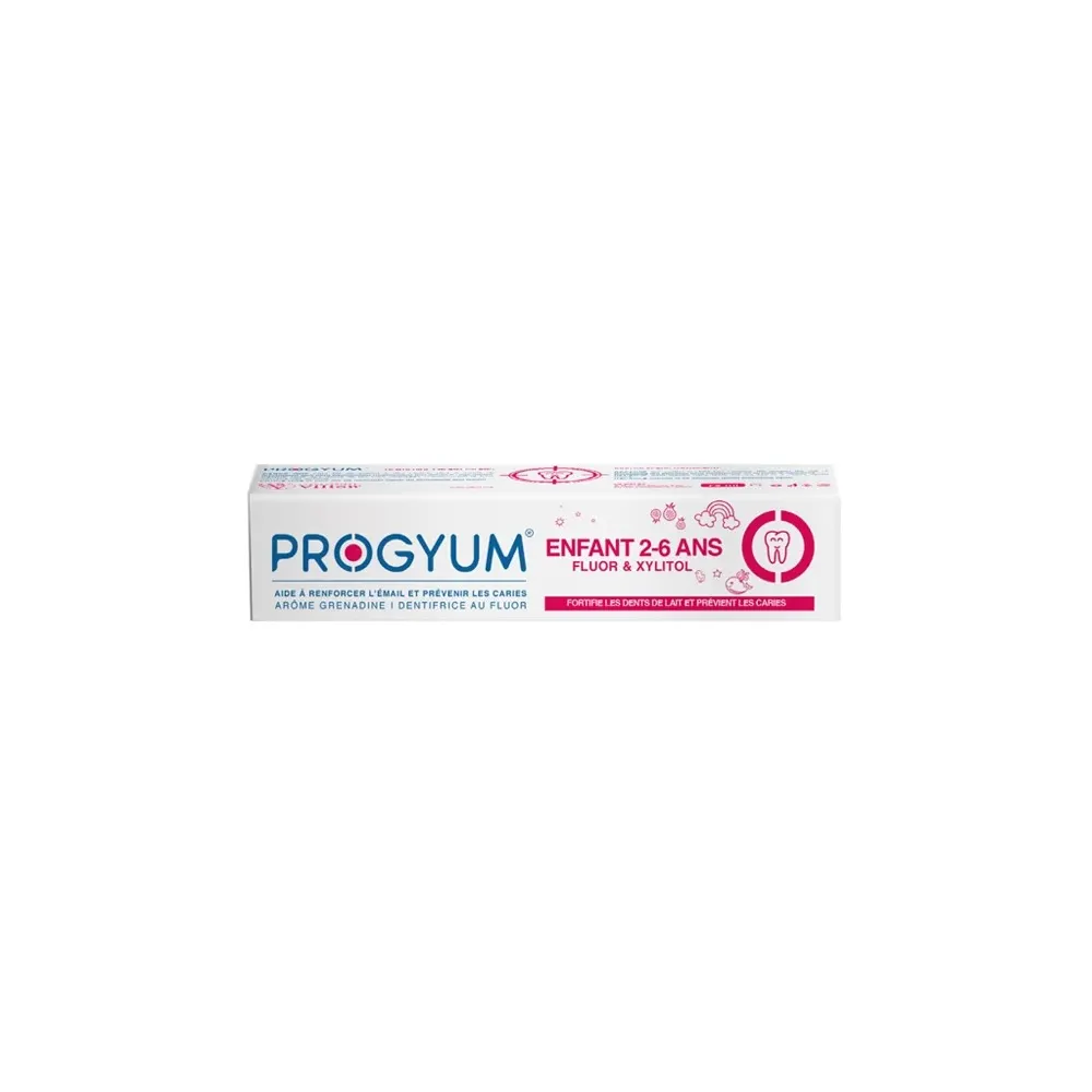 Progyum معجون أسنان للأطفال 2-6 سنوات بالفلورايد والزيليتول – 75 مل