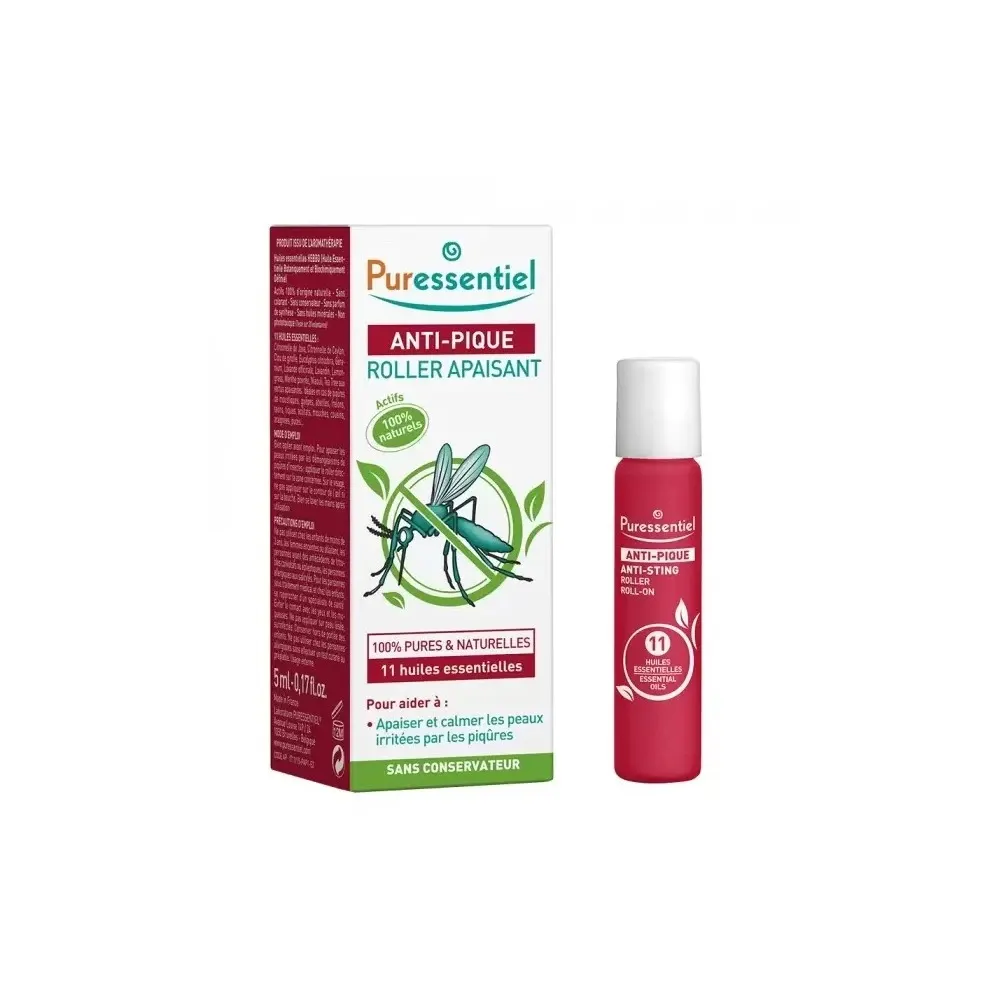 PURESSENTIEL ANTI PIQUE ROLLER APAISANT 11 HUILES ESSENTIELLES 5 ML