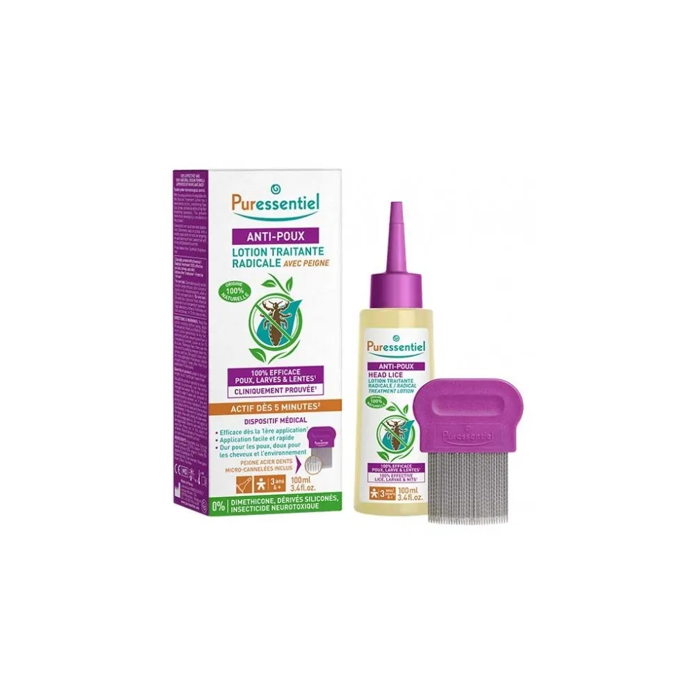 Puressentiel Anti-Poux Lotion Traitante 100 ML + Peigne