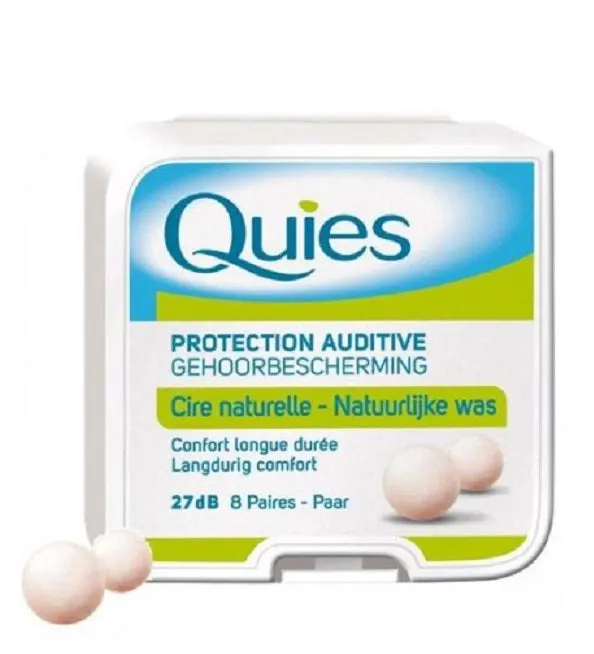 QUIES Protection Auditive Cire Naturelle 8 Paires