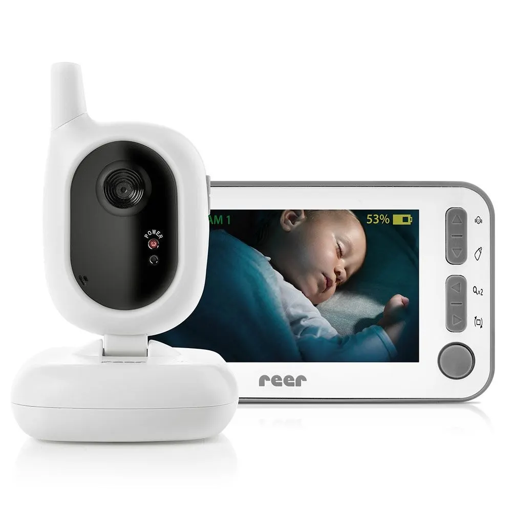 Reer كاميرا مراقبة الرضيع بالفيديو BabyCam L رقمية 4.3 بوصة
