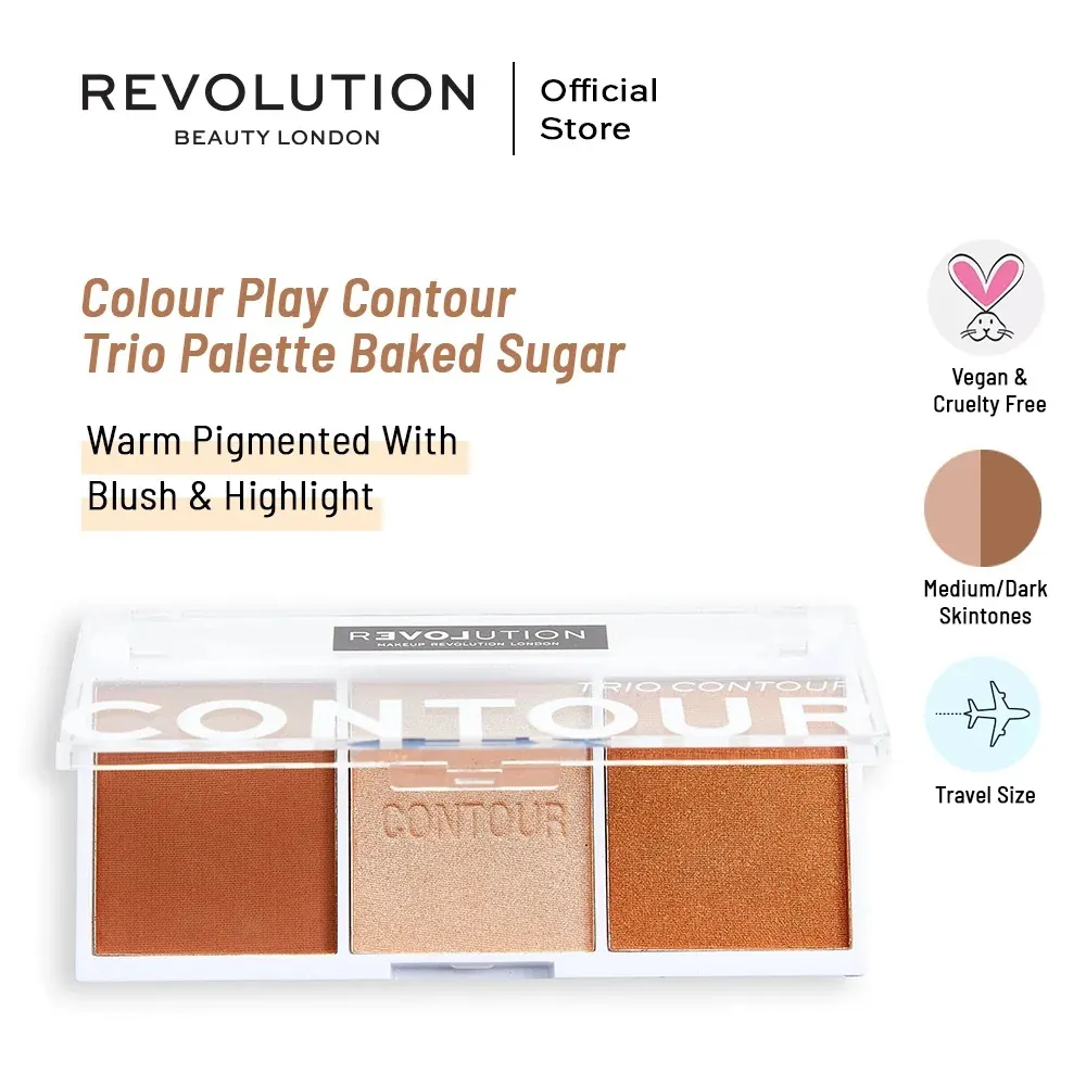 Relove Colour Play Contour Trio Baked Sugar باليت كونتور ثلاثي