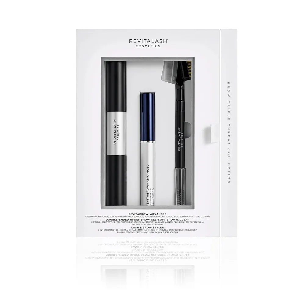RevitaLash Effortless Beauty Collection للحواجب - RevitaBrow Advanced 3 مل = RevitaLash Advanced 1 مل + حقيبة هدية