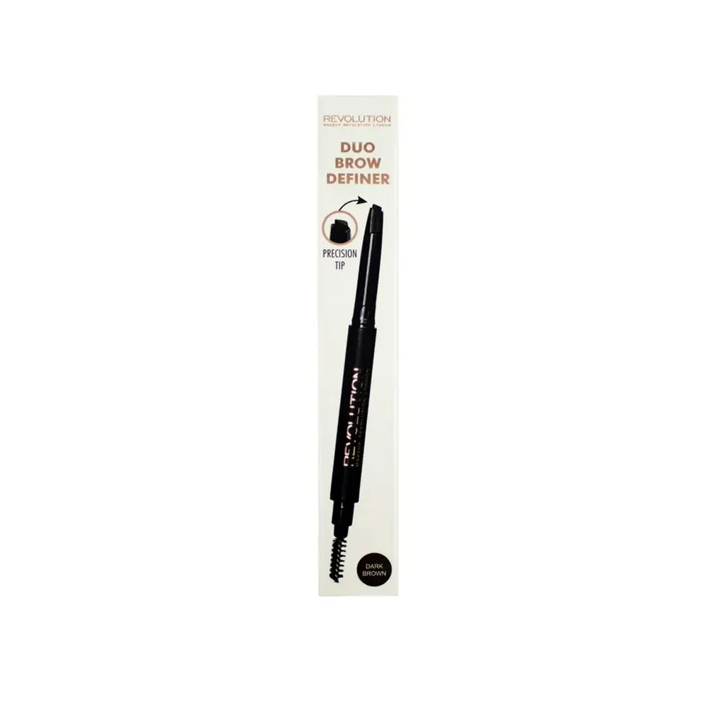 Revolution Duo Brow Definer Pencil Dark Brown قلم حواجب