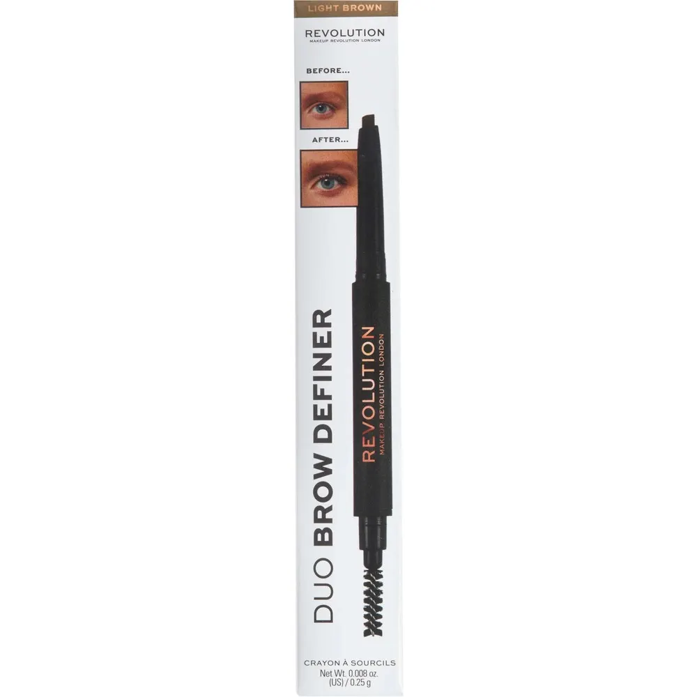 Revolution Duo Brow Definer Pencil Light Brown