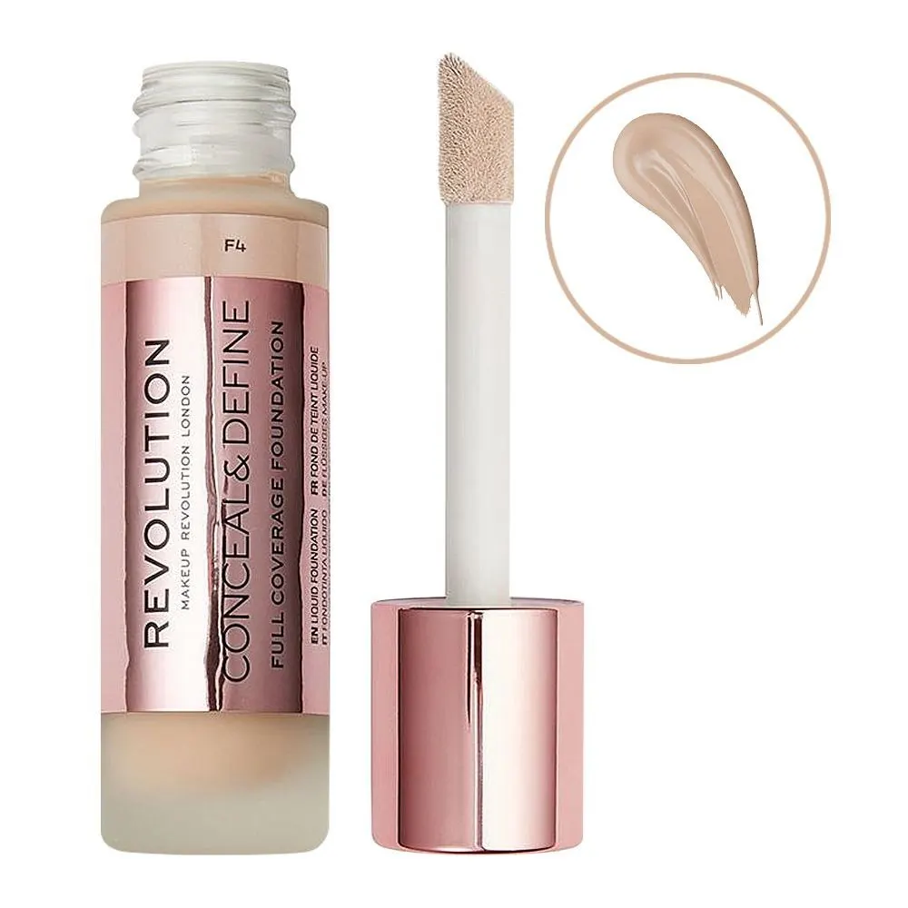 Revolution Conceal & Define Foundation F4 كريم أساس