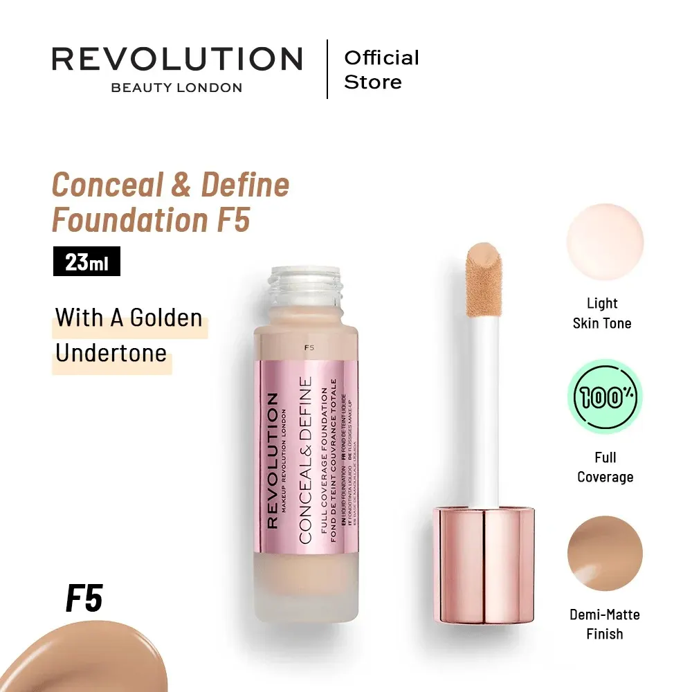Revolution Conceal & Define Foundation F5 كريم أساس