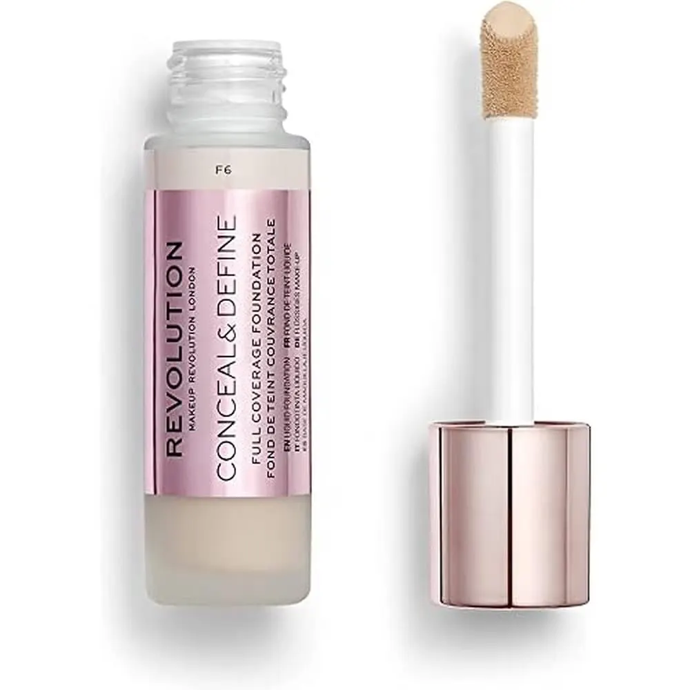 Revolution Conceal & Define Foundation F6 كريم أساس