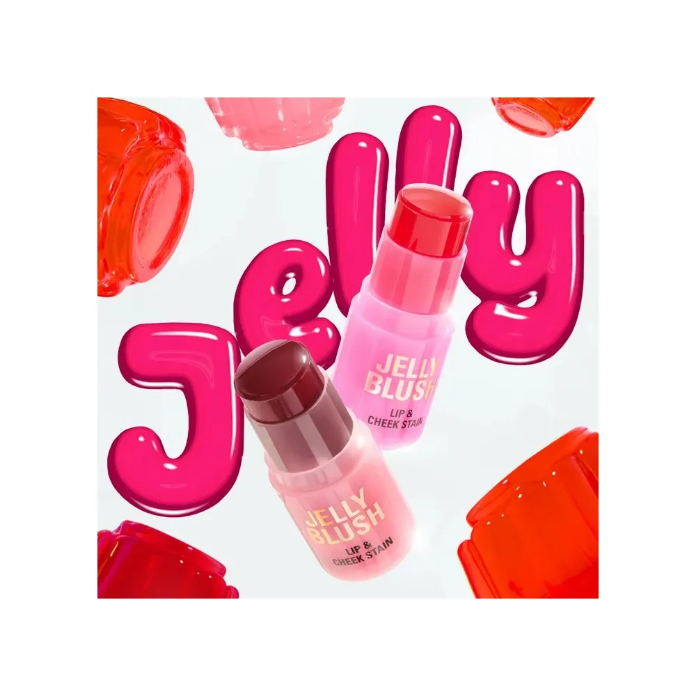 Revolution Jelly Blush Stick Lip and Cheek Stain Cherry Red ستيك للشفاه والخدود