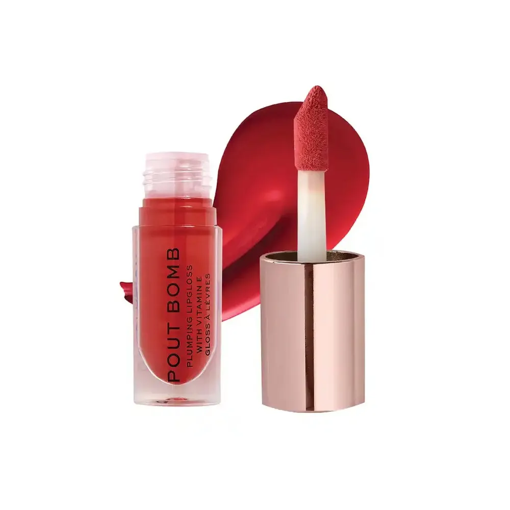 Revolution Pout Bomb Plumping Gloss Juicy Red ملمع شفاه