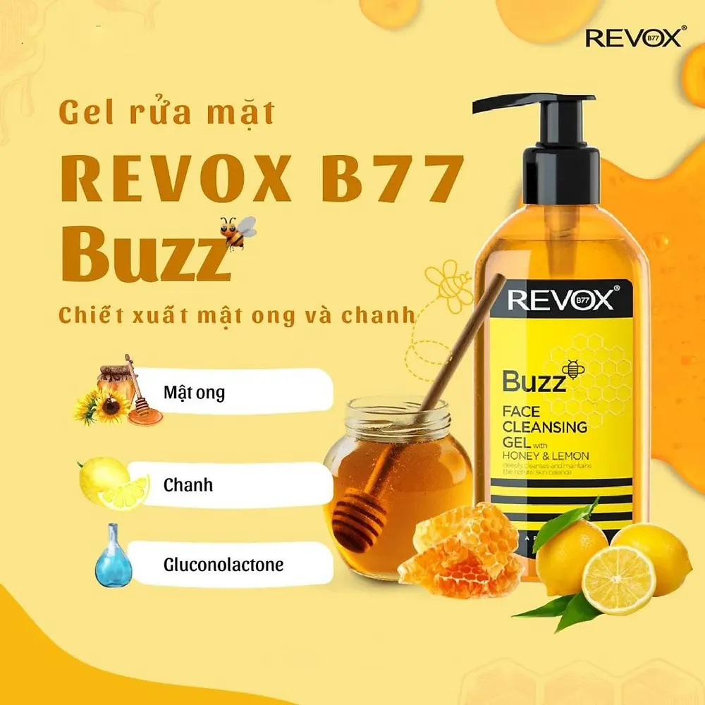 REVOX B77 BUZZ Gel Nettoyant Visage 180 ml