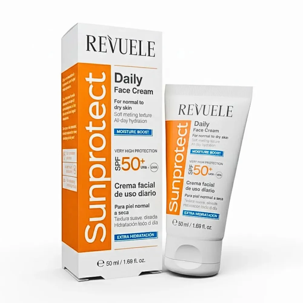 REVUELE SUNPROTECT DAILY FACE CREAM – MOISTURE BOOST, SPF 50+, 50 ml