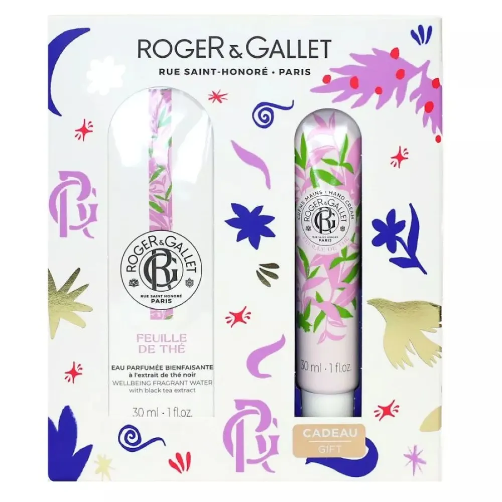 Roger & Gallet Coffret FEUILLE DE THE EAU PARFUMÉE 30ml + Crème Mains