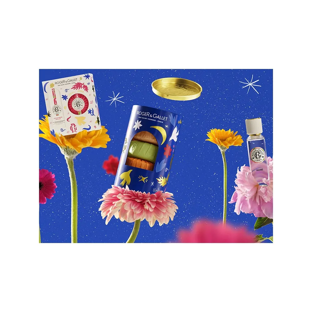 Roger & Gallet Coffret Noël 3 Savons Néroli Bois d'Orange et Osmanthus