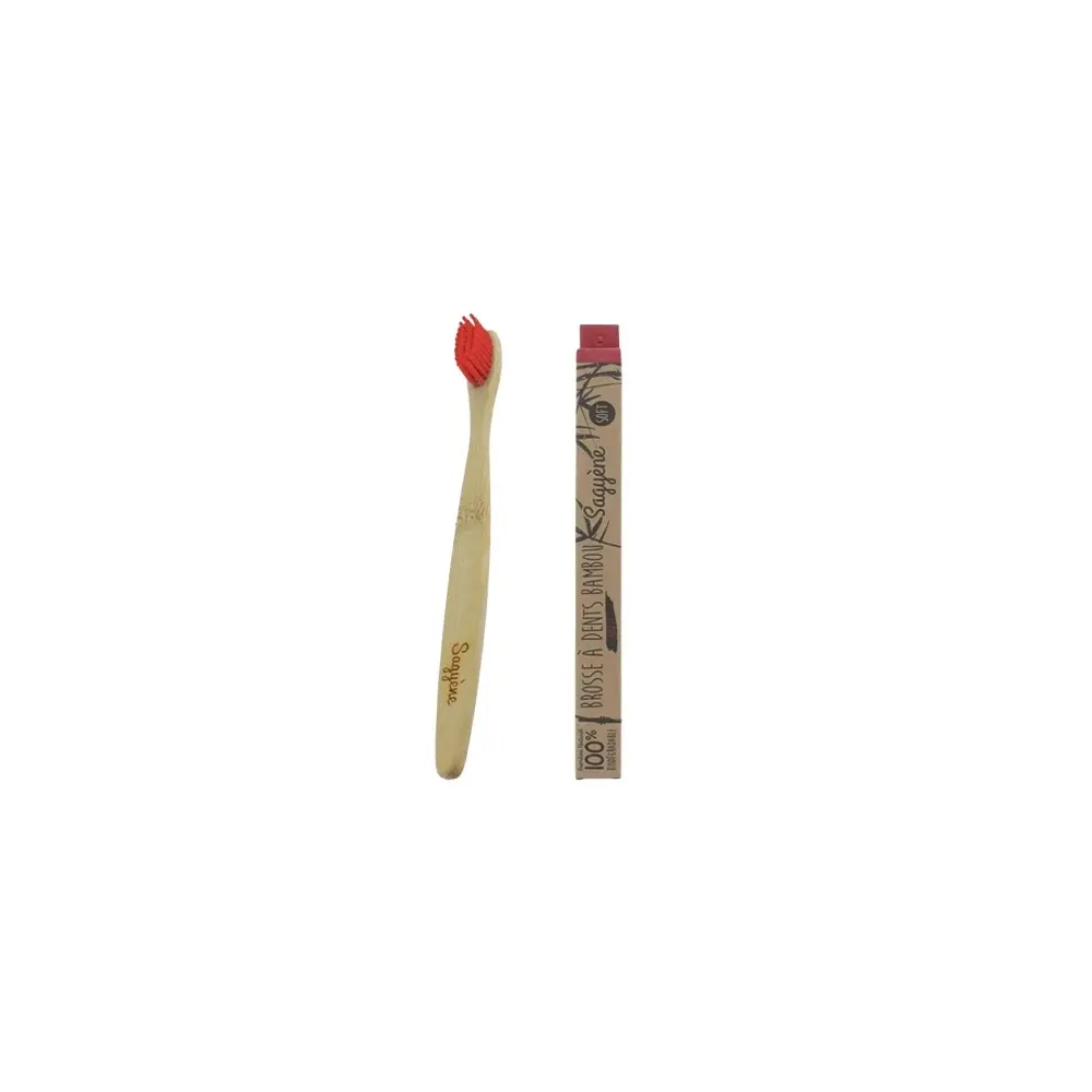 SAGYÈNE BROSSE À DENTS BAMBOU ROUGE