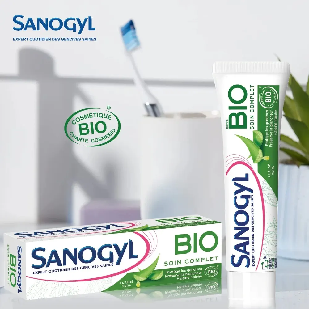 Sanogyl معجون أسنان عضوي كامل بالصبار 75 مل