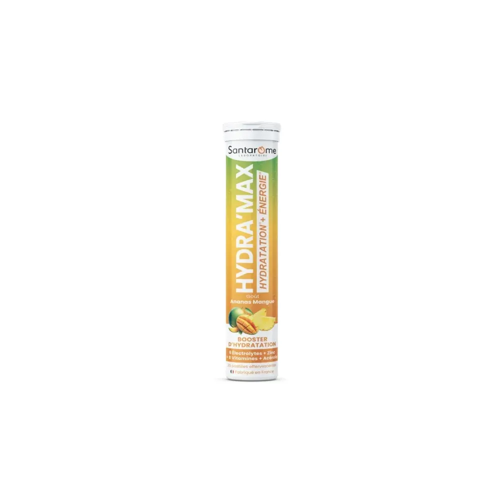SANTAROME HYDRA'MAX Mangue Ananas – 20 Pastilles Hydratation
