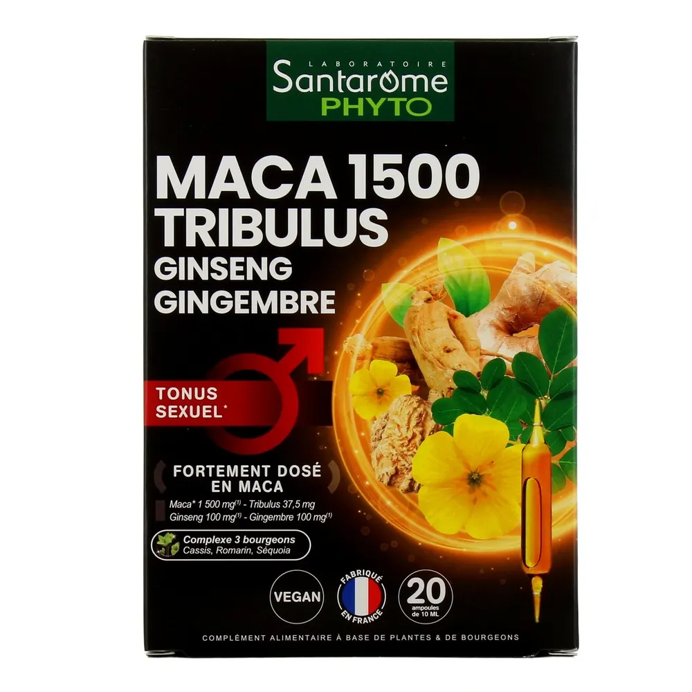 SANTAROME MACA 1500 TRIBULUS TONUS SEXUEL 20 AMP